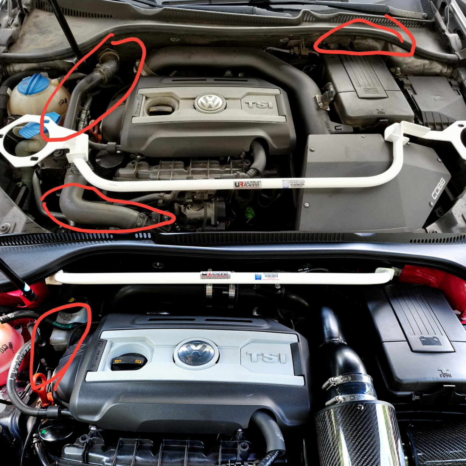 VW GTI GOLF (MK6) 20102014 FRONT STRUT (2 POINTS) Ultra Racing USA